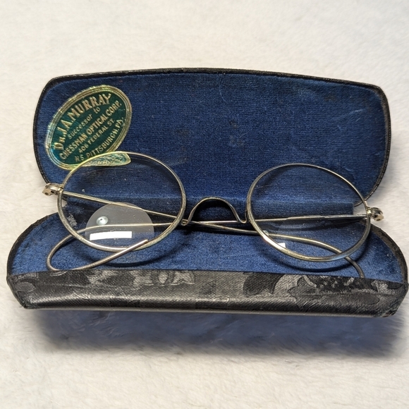 Antique Early 1900's Reader /Bifocal Eyeglasses Gold filled 1/10th 12K w/Case - Picture 11 of 13